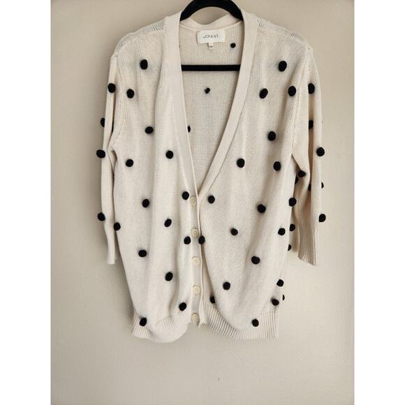 The GREAT The Bobble Cardigan Pom Pom Size Great 1 US S White #1H414 - Picture 5 of 12